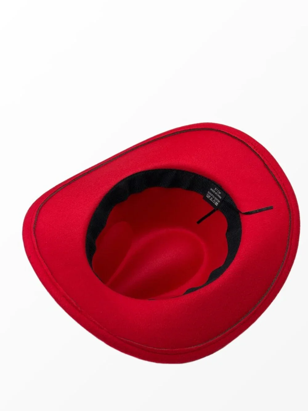 Red Western Cowboy Hat Butterfly Hat Band Cowgirl Ranch Rodeo Festival Costume - Picture 4 of 4